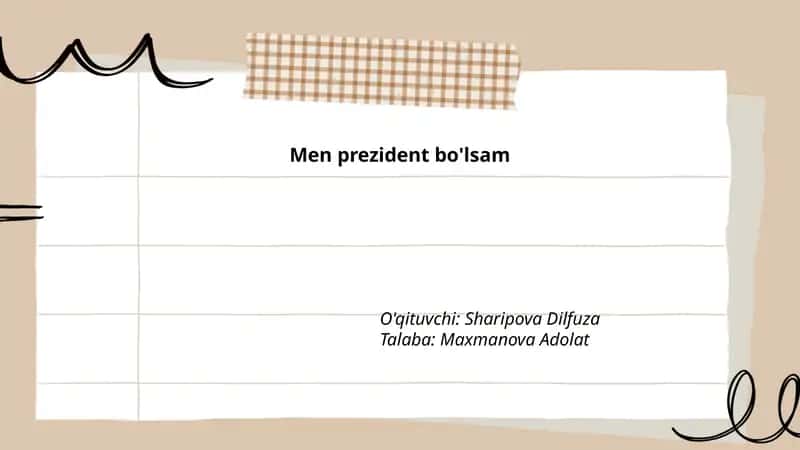Men prezident bo'lsam 1