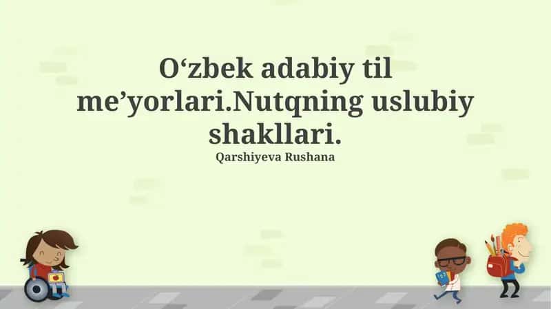 Oʻzbek adabiy til meʼyorlari 1