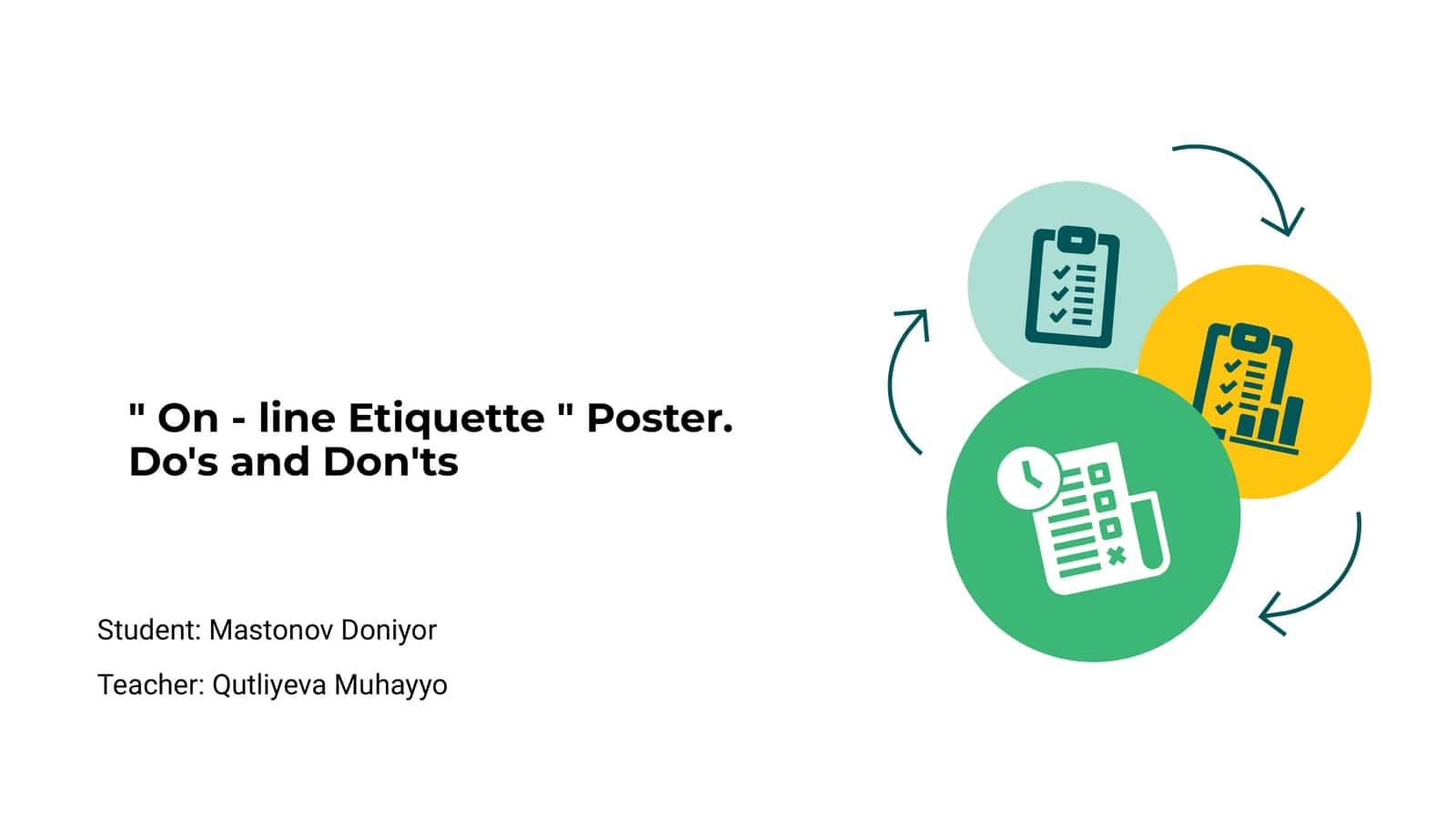 " On - line Etiquette " Poster 1
