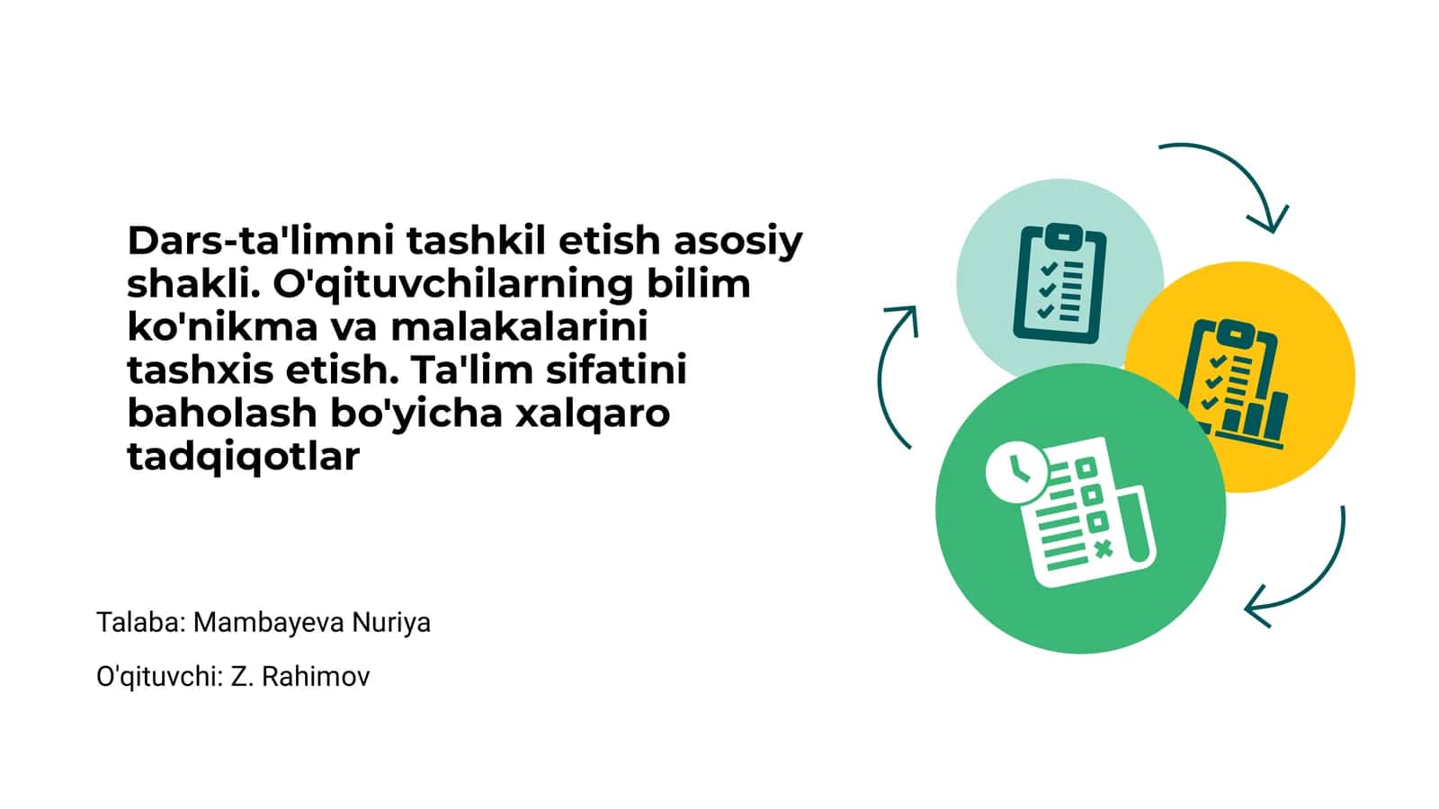 Dars-ta'limni tashkil etish asoslari 1