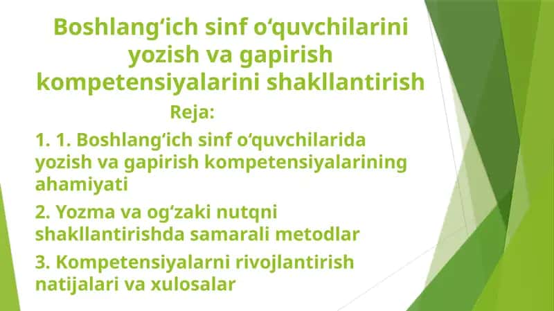Boshlang‘ich sinf o‘quvchilarini kreativlikka o'rgatish 1
