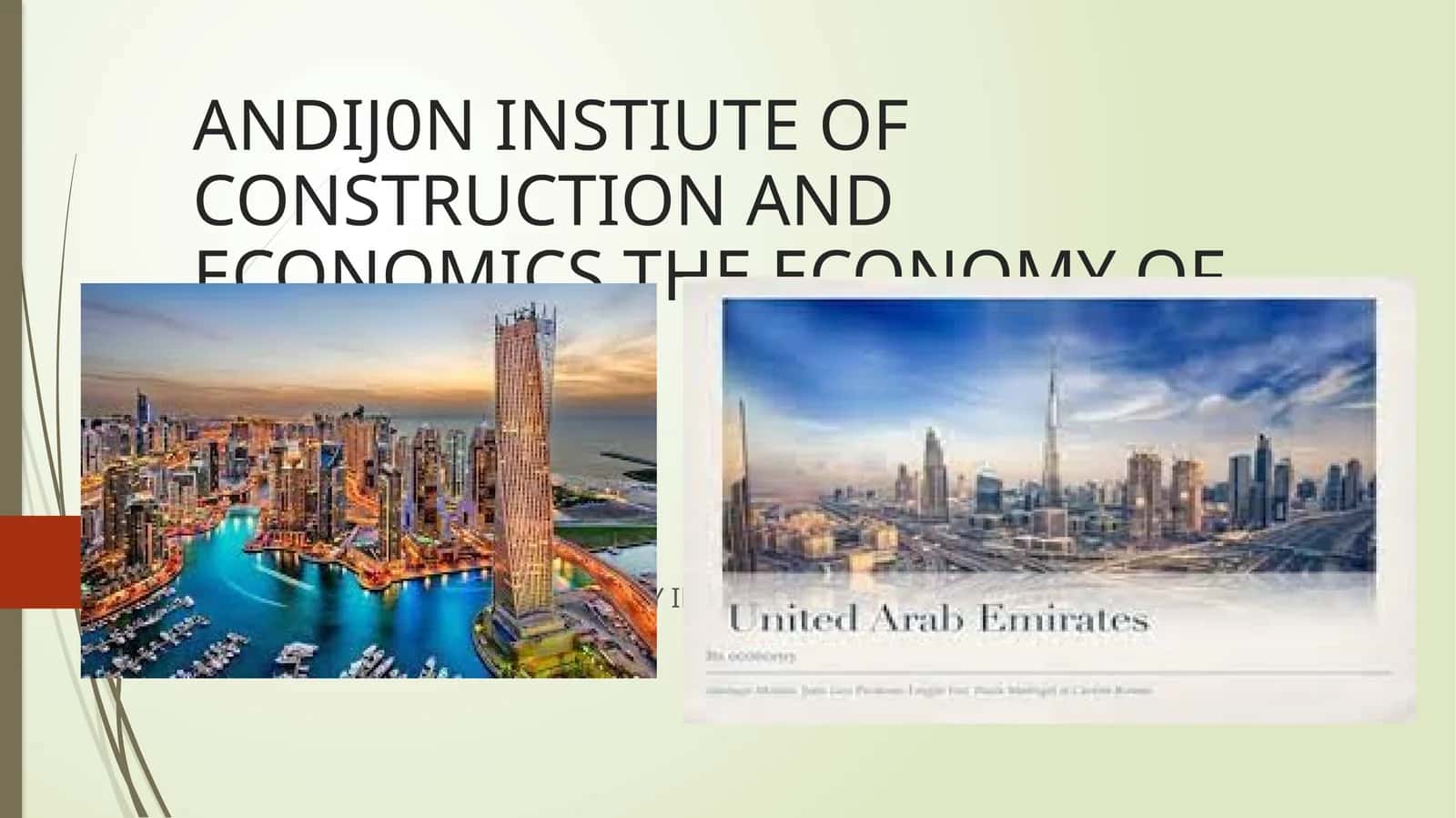 THE ECONOMY OF UAE 1