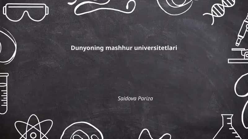 Dunyoning eng nufuzli universitetlari 1