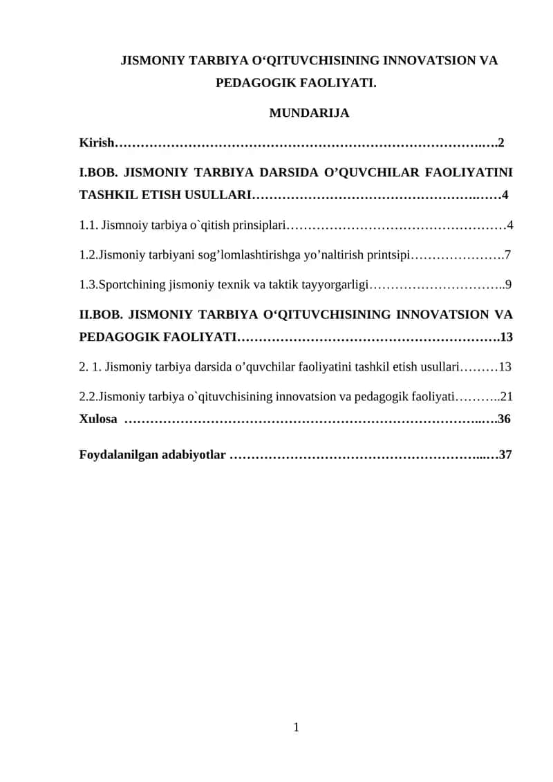 JISMONIY TARBIYA O‘QITUVCHISINING INNOVATSION VA PEDAGOGIK FAOLIYATI 1