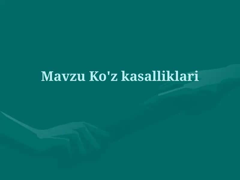Ko'z kasalliklari 1