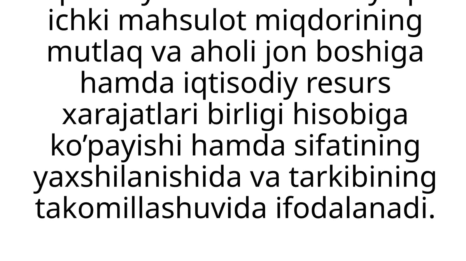 Iqtisodiy taraqqiyot va o‘sish 1