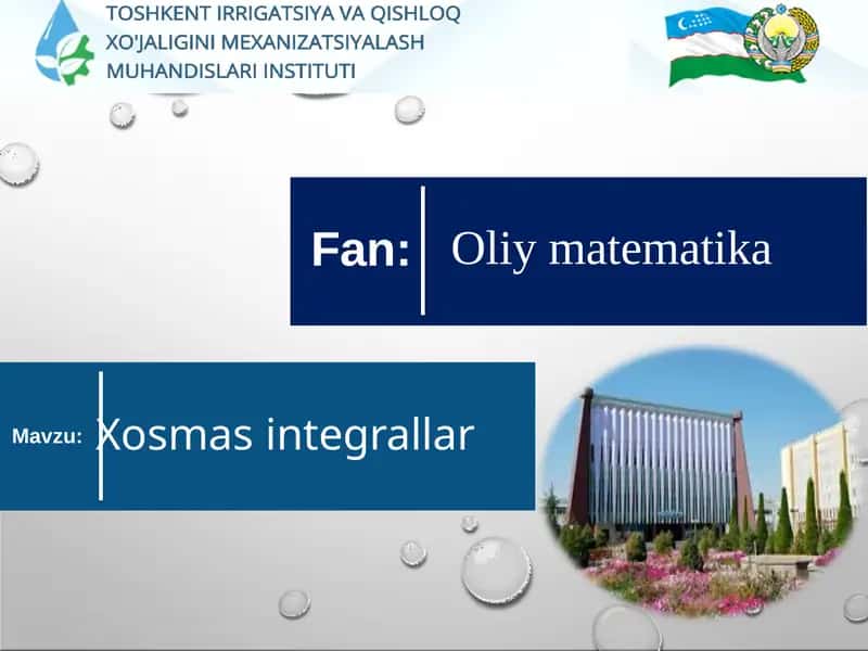 Xosmas integrallar 1