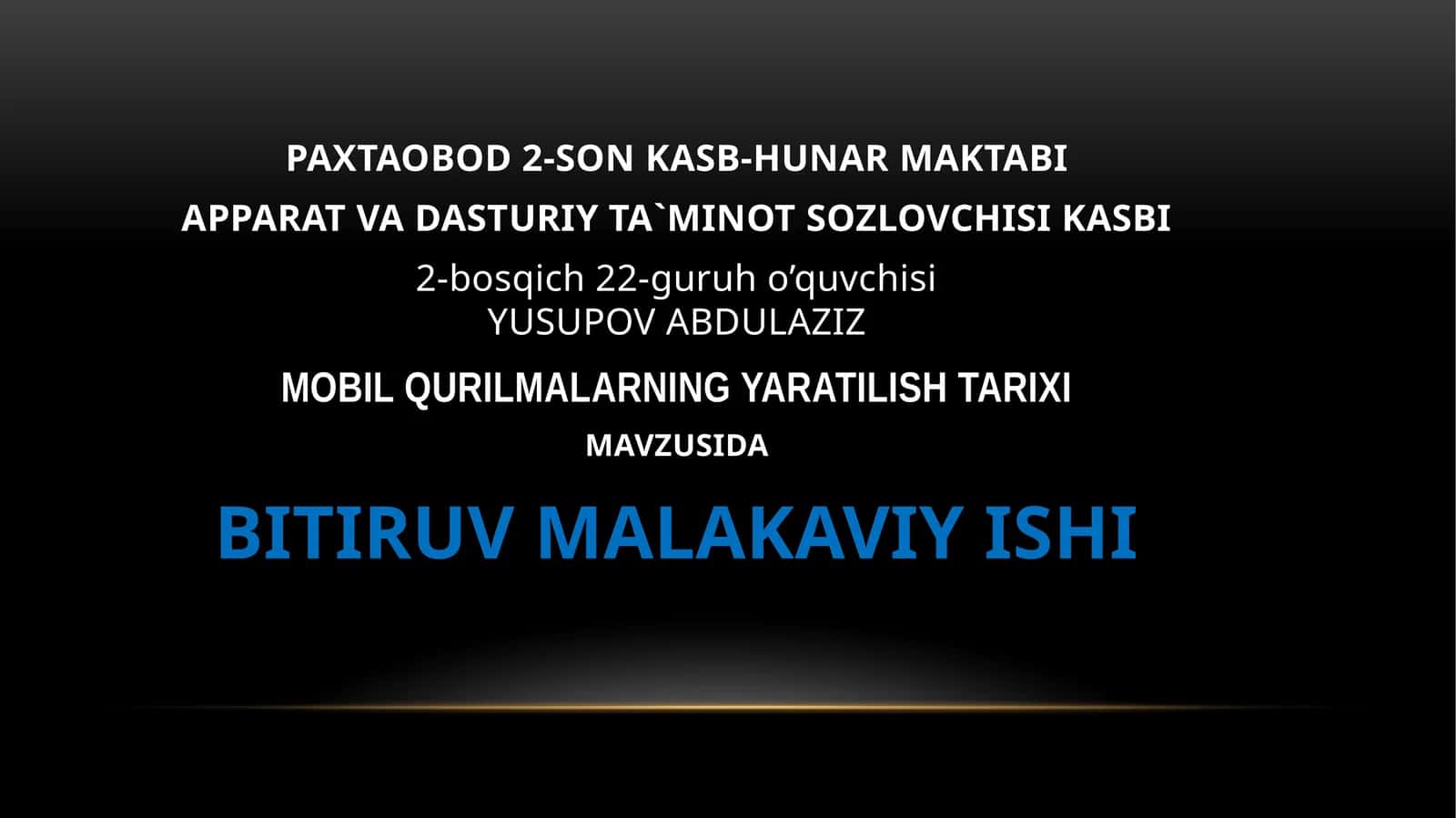 MOBIL QURILMALARNING YARATILISHTARIXI 1