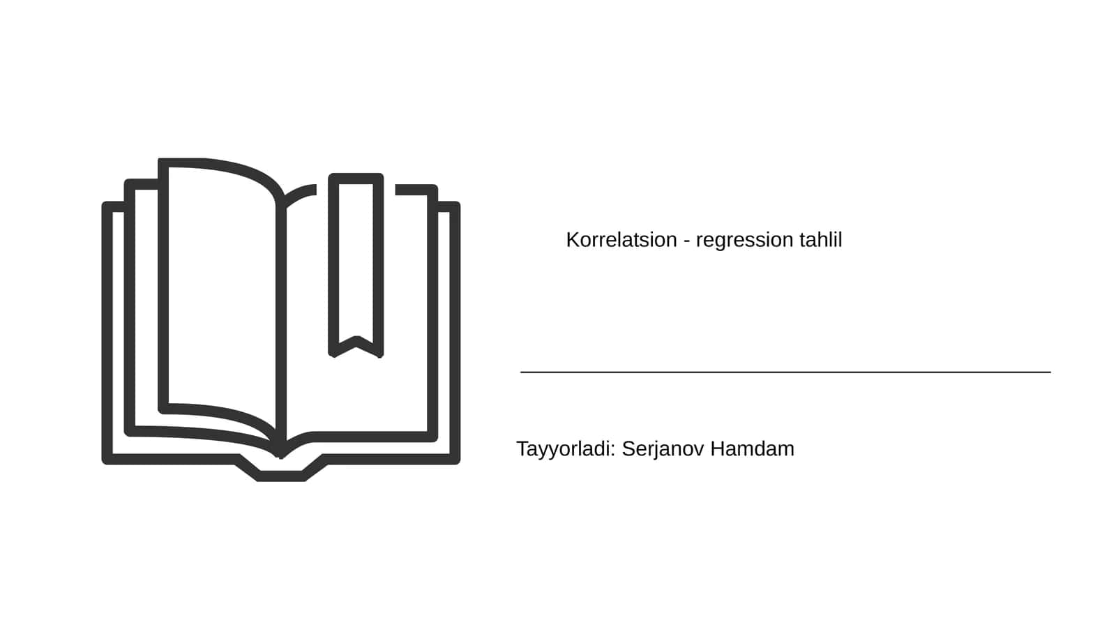 Korrelatsiya va regressiya tahlili 1