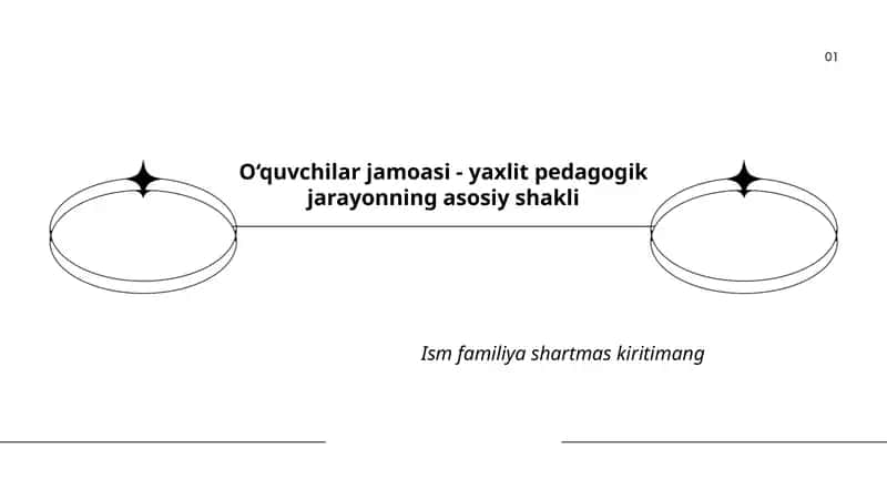 O‘quvchilar jamoasi - yaxlit pedagogik jarayonning asosiy shakli 1