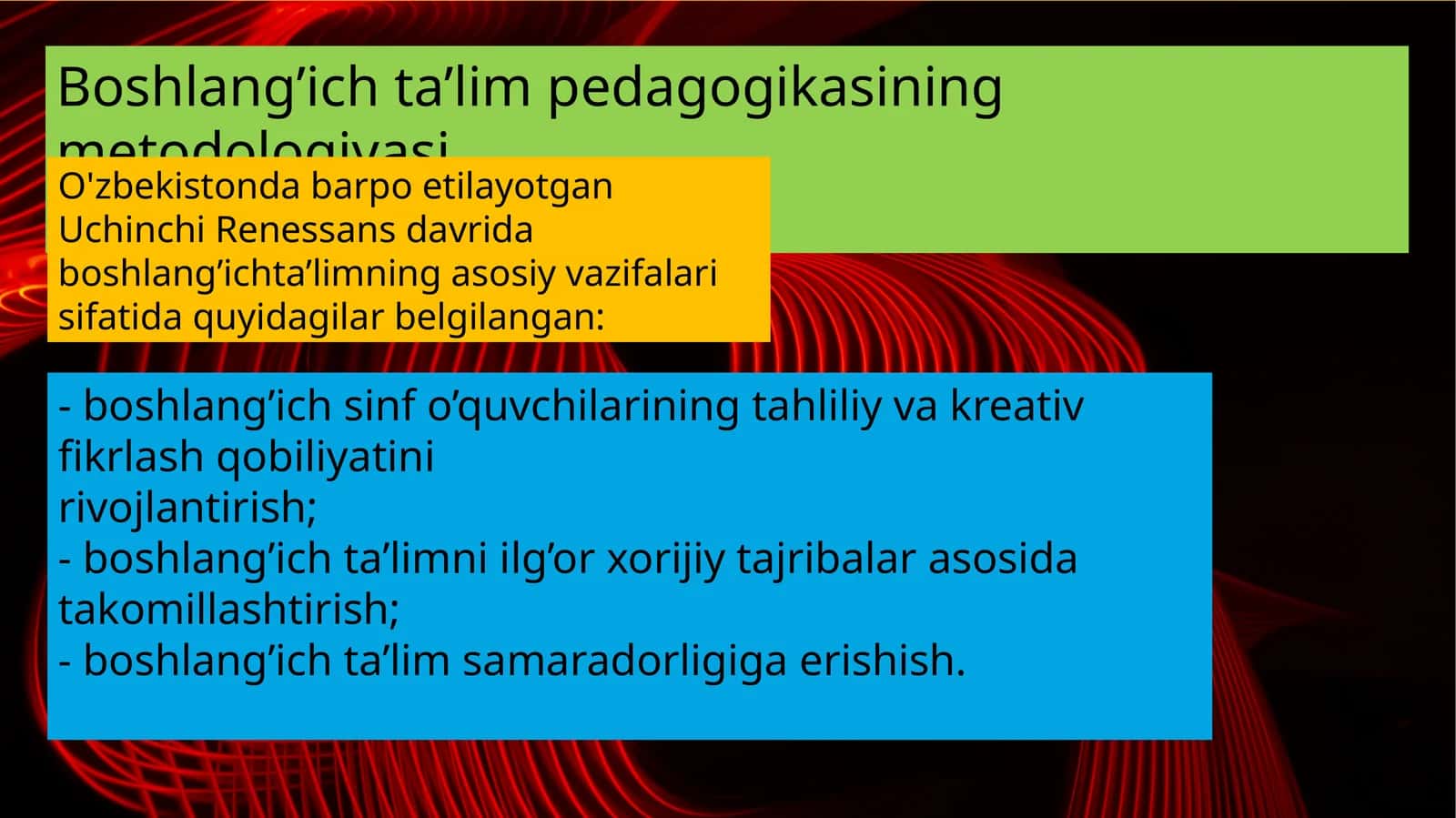 Boshlang’ich ta’lim pedagogikasining metodologiyasi 1