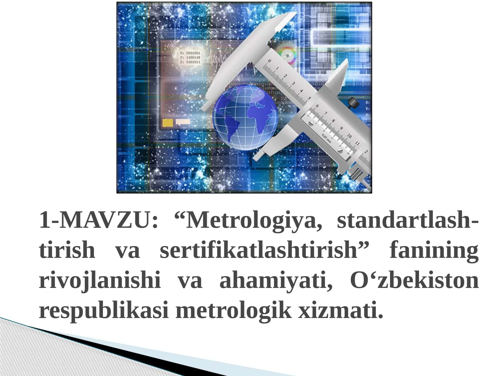 Standartlashtirish asoslari 1