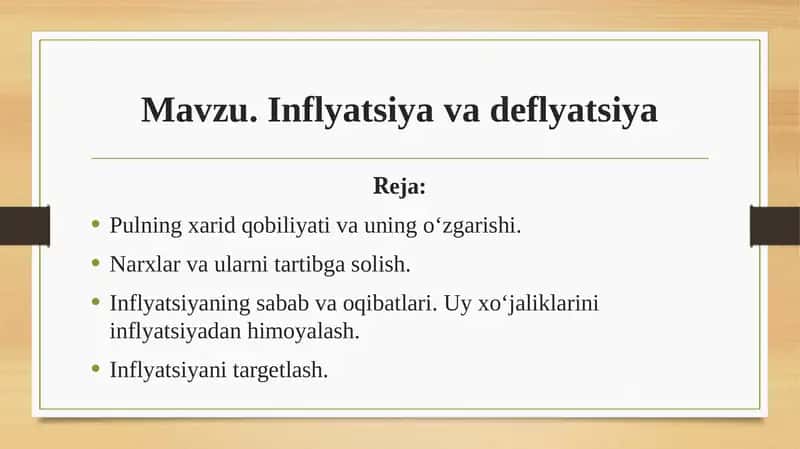 Inflyatsiyava deflyatsiya 1