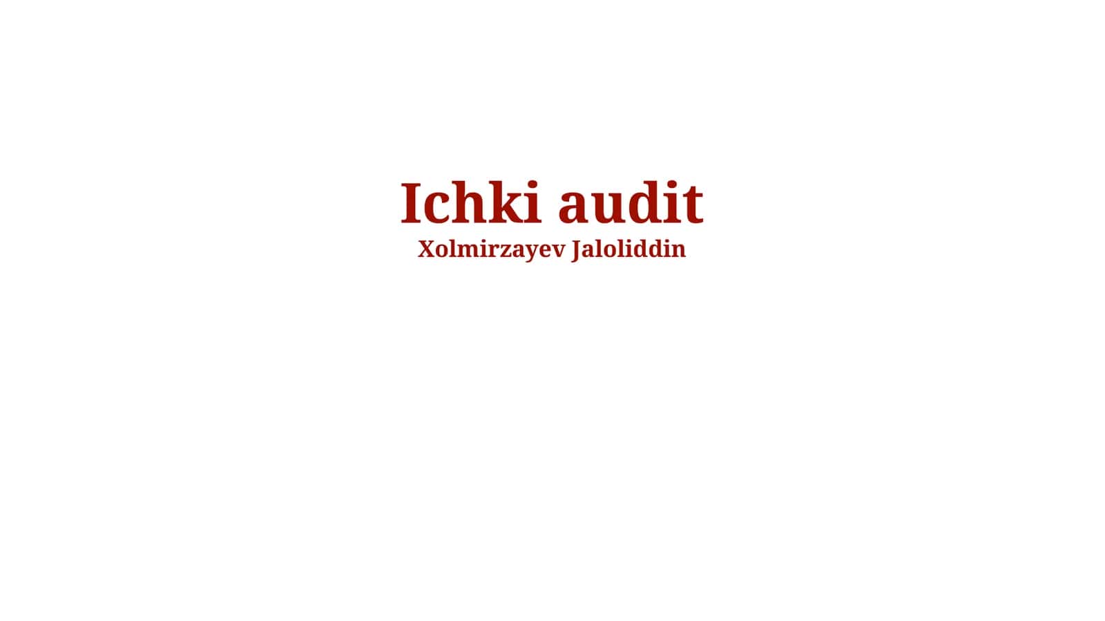 Ichki audit 1
