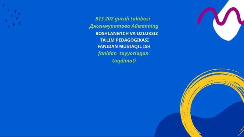 Ta'lim Fanlarini O'qitish Jarayoni Yaxlit Tizim Sifatida 1