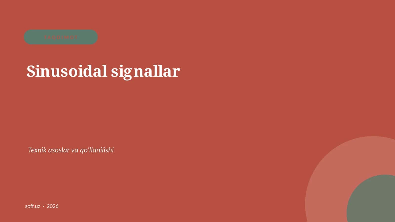 Sinusoidal signallar 1