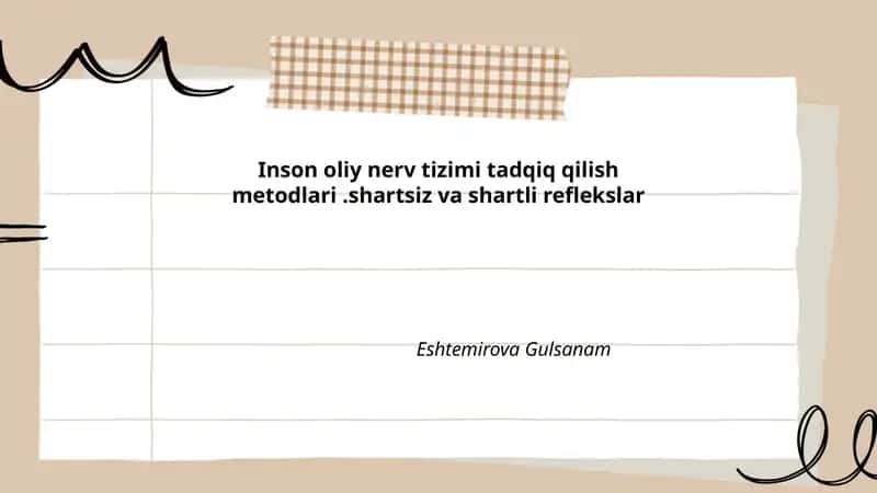 Inson oliy nerv tizimi tadqiq qilish metodlari 1