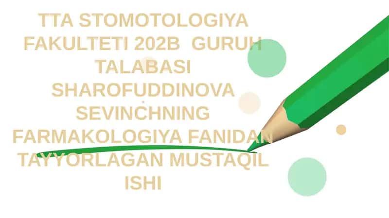 Fitopreparatlar va ularning qo'llanilishi 1
