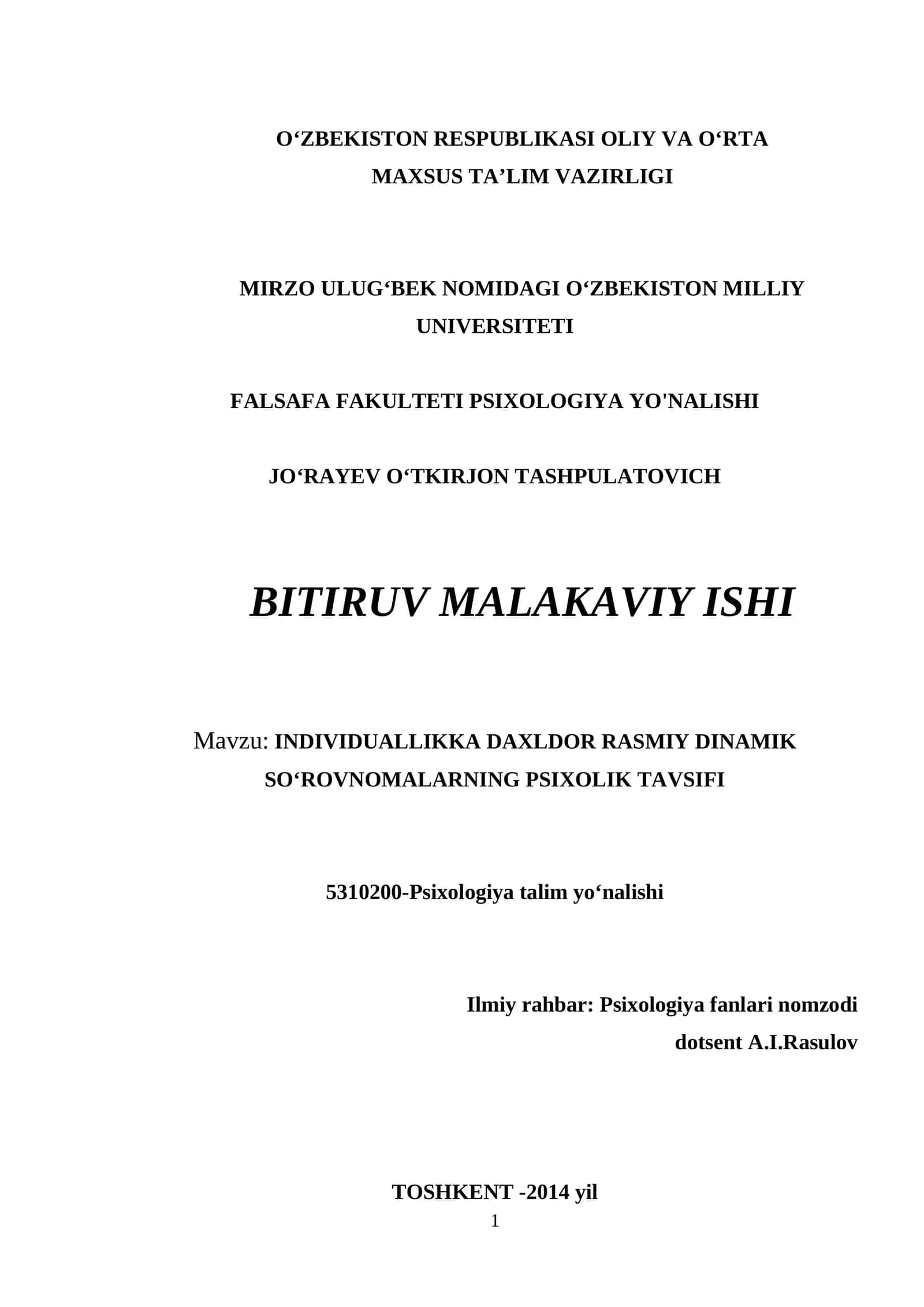 INDIVIDUALLIKKA DAXLDOR RASMIY DINAMIK    SO‘ROVNOMALARNING PSIXOLIK TAVSIFI 1