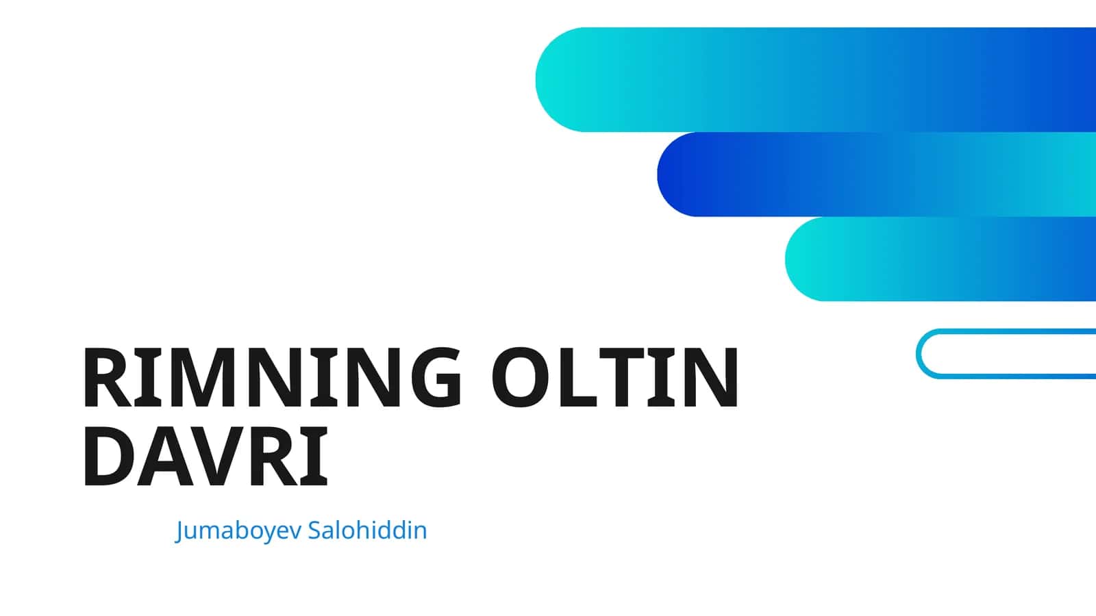 RIMNING OLTIN DAVRI 1