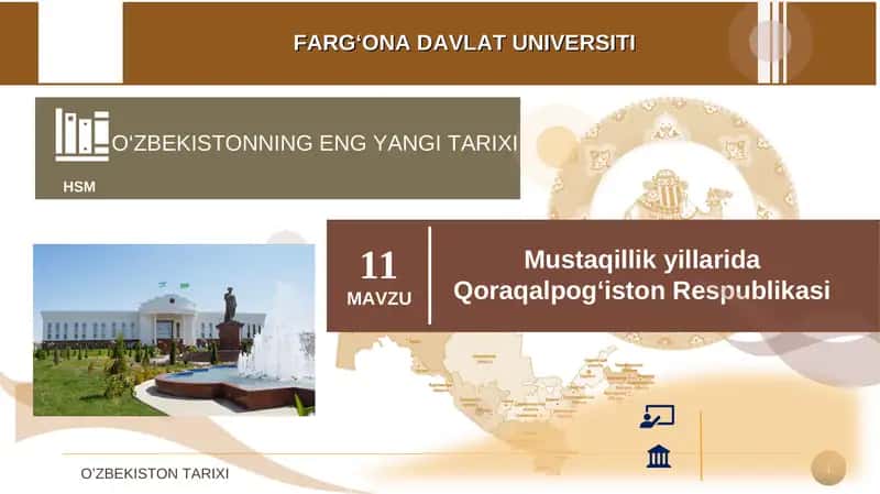 Mustaqillik yillarida Qoraqalpog‘iston Respublikasi 1