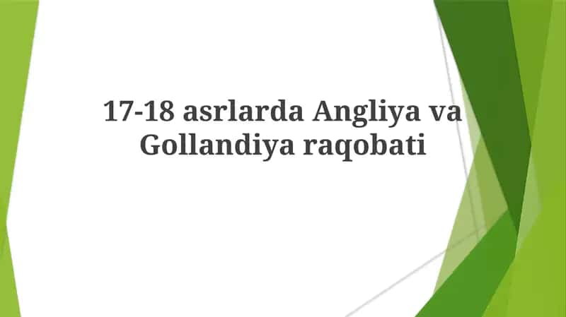 Gollandiyaning pasayishi va Angliya-Gollandiya yaqinlashuvi: O'zgaruvchan kuch dinamikasi 1