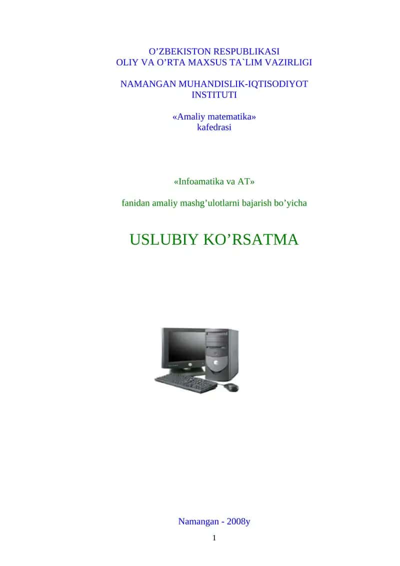Amaliy matematika 1