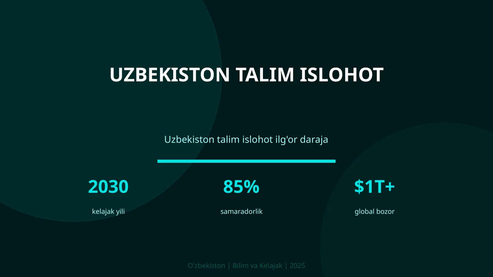 Uzbekiston talim islohot 1