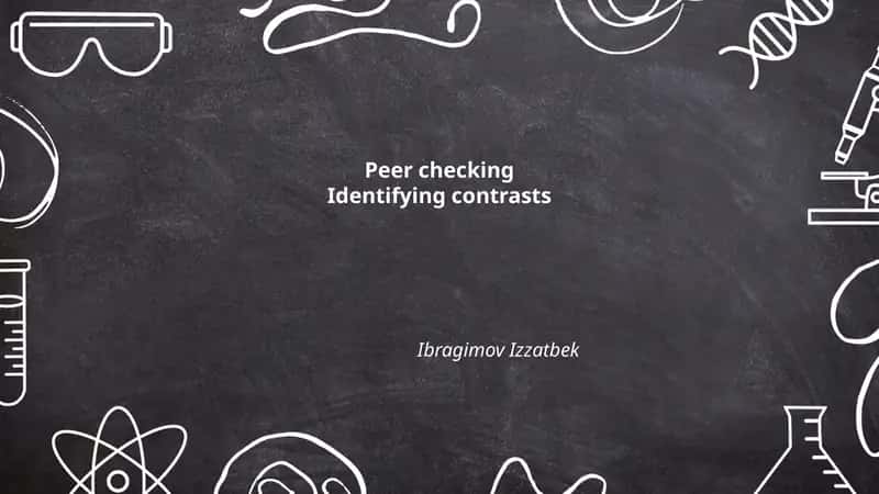 Peer checking and Identifying Contrasts 1
