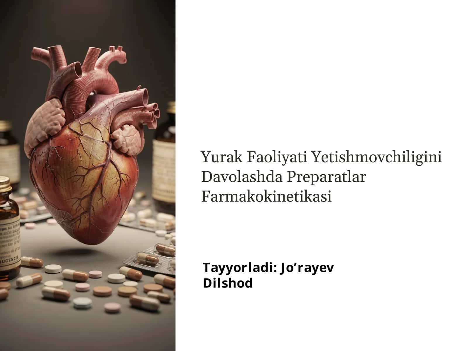 Yurak Faoliyati Yetishmovchiligini Davolashda Preparatlar Farmakokinetikasi 1