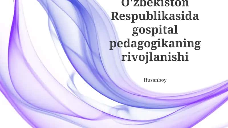 Shifoxona pedagogikasining asosiy tamoyillari 1