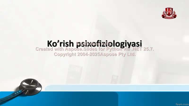Ko’rish psixofiziologiyasi 1