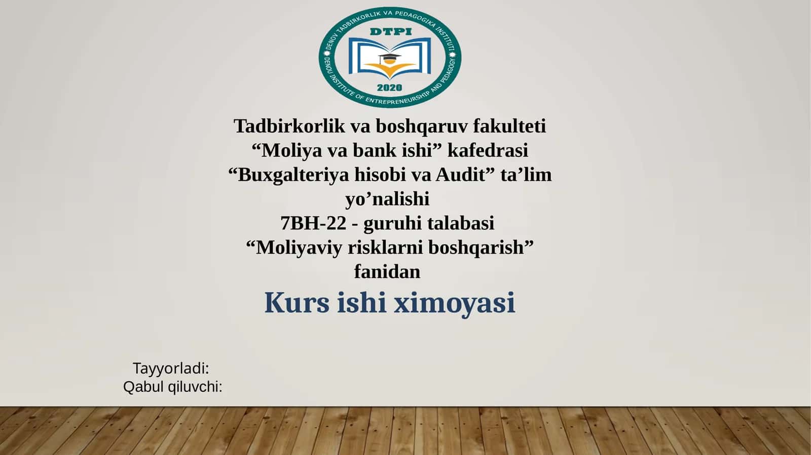 Fond bozori risklarini boshqarish 1