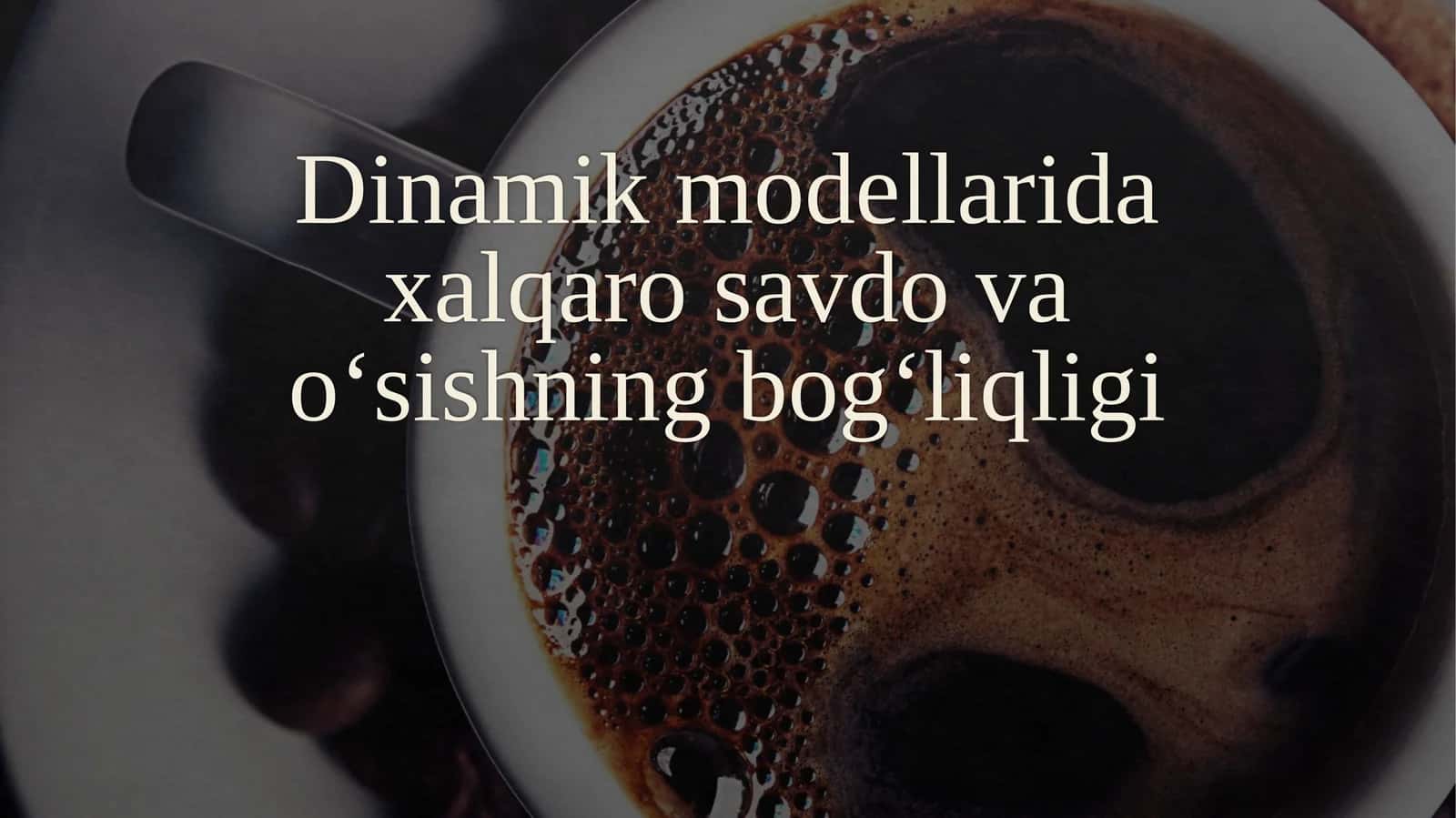 Xalqaro savdo va sanoat modellari 1