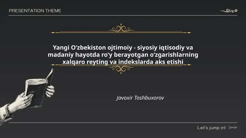 Yangi O‘zbekiston ojtimoiy - siyosiy iqtisodiy va madaniy hayotda ro‘y berayotgan o‘zgarishlarning xalqaro reyting va indekslarda aks etishi 1
