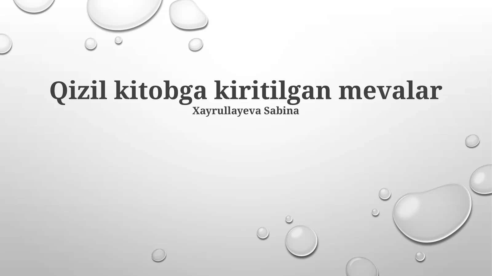 Qizil kitobga kiritilgan mevalar 1