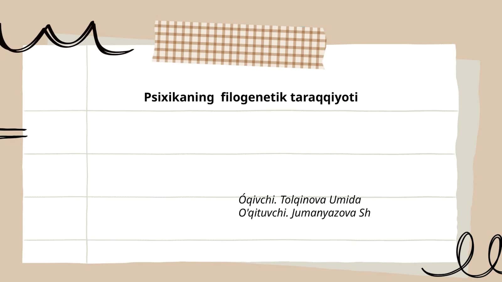 Psixikaning filogenetik taraqqiyoti 1