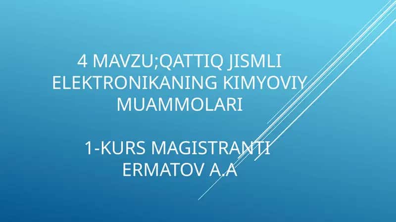 Noorganik kimyoning zamonaviy muammolari 1