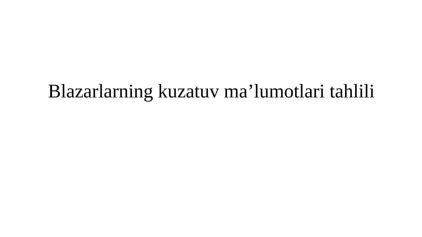 Blazarlarning kuzatuv ma’lumotlari tahlili 1