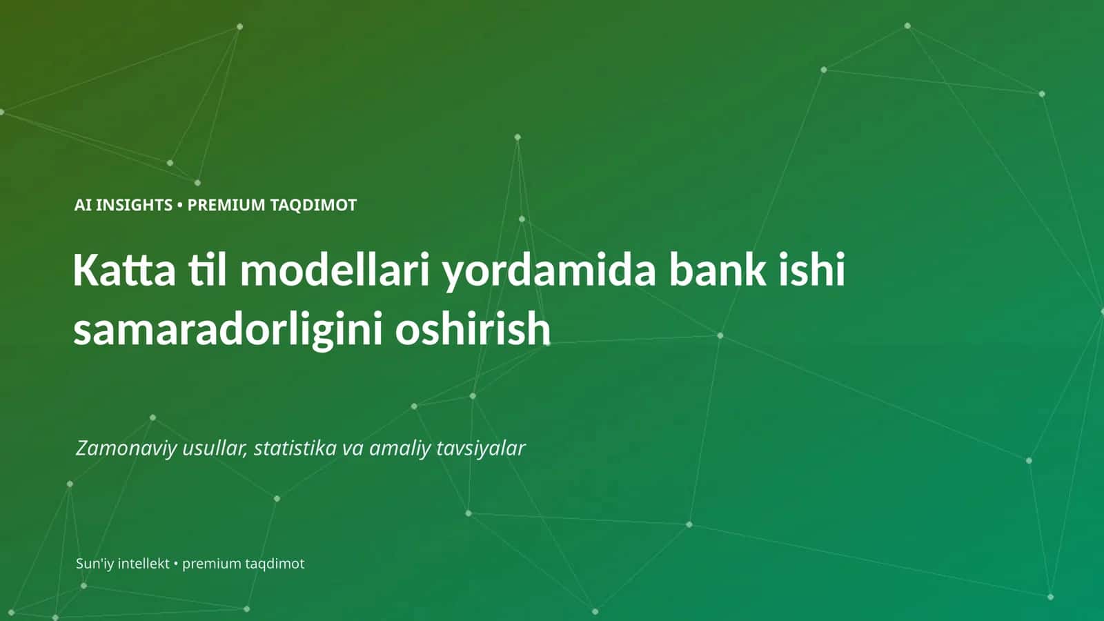 Sun'iy intellekt • premium taqdimot 1