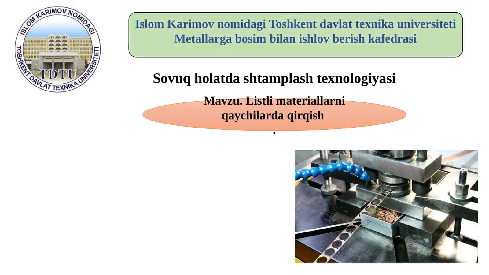 Listli materiallarni qaychilarda qirqish 1