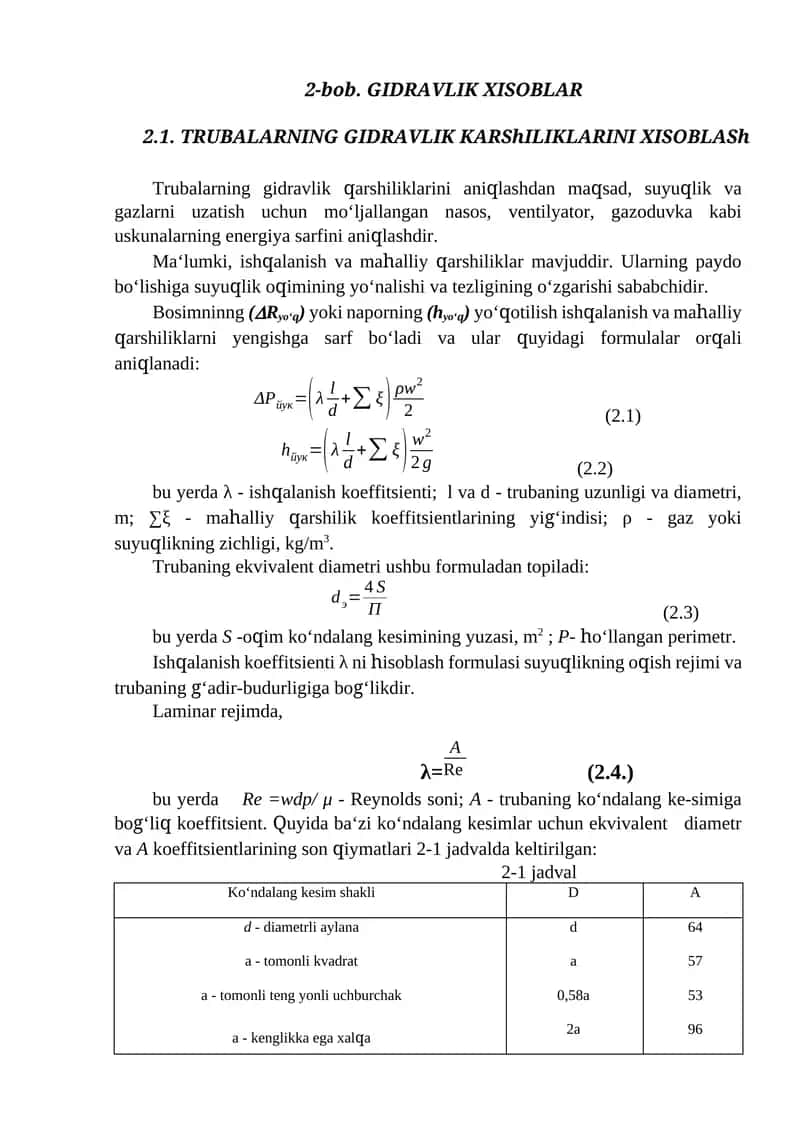 GIDRAVLIK XISOBLAR 1