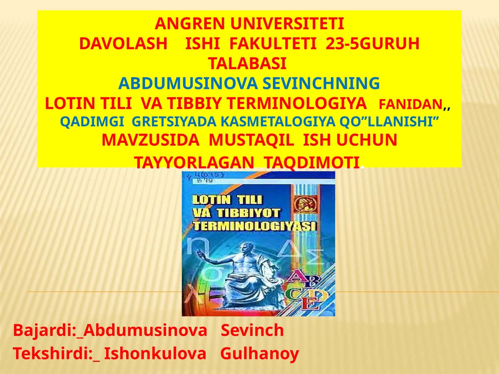 Qadimgi GRETSIYADA KASMETALOGIYA QO’’LLANISHI 1
