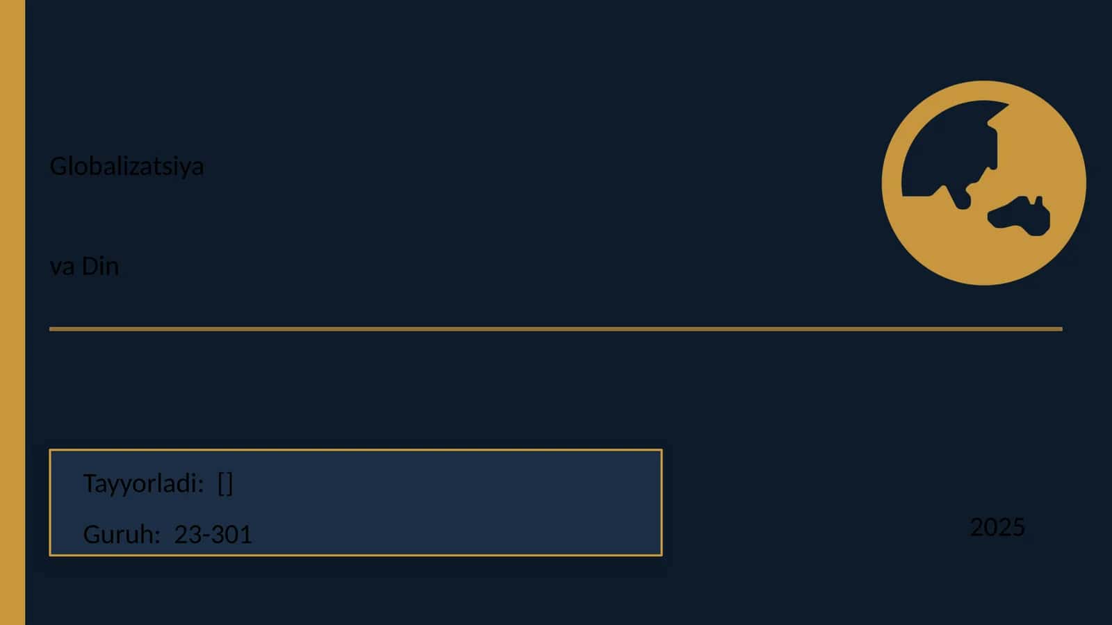 Globalizatsiya va Din 1