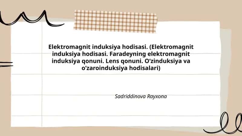 Elektromagnit induksiya hodisasi 1