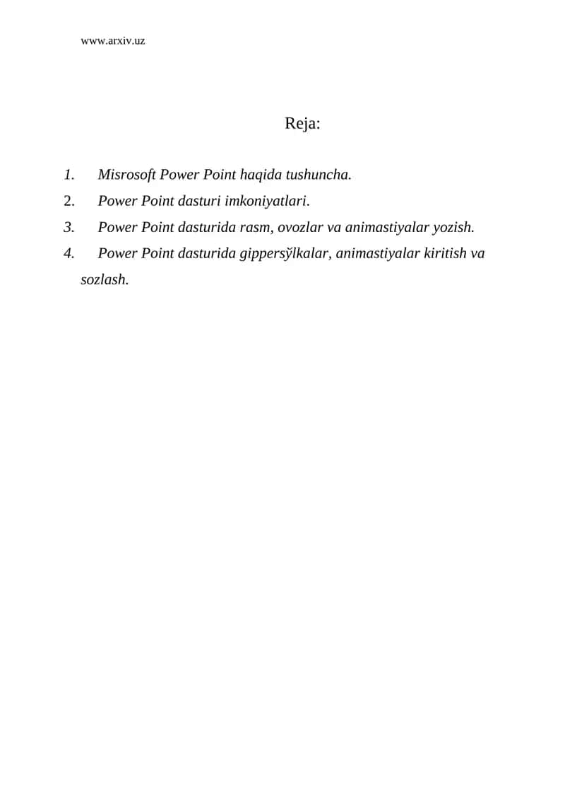 Misrosoft Power Point haqida tushuncha 1