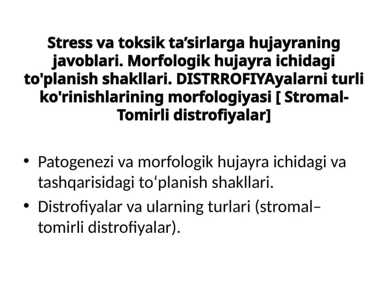 Distrofiyalar va ularning turlari 1