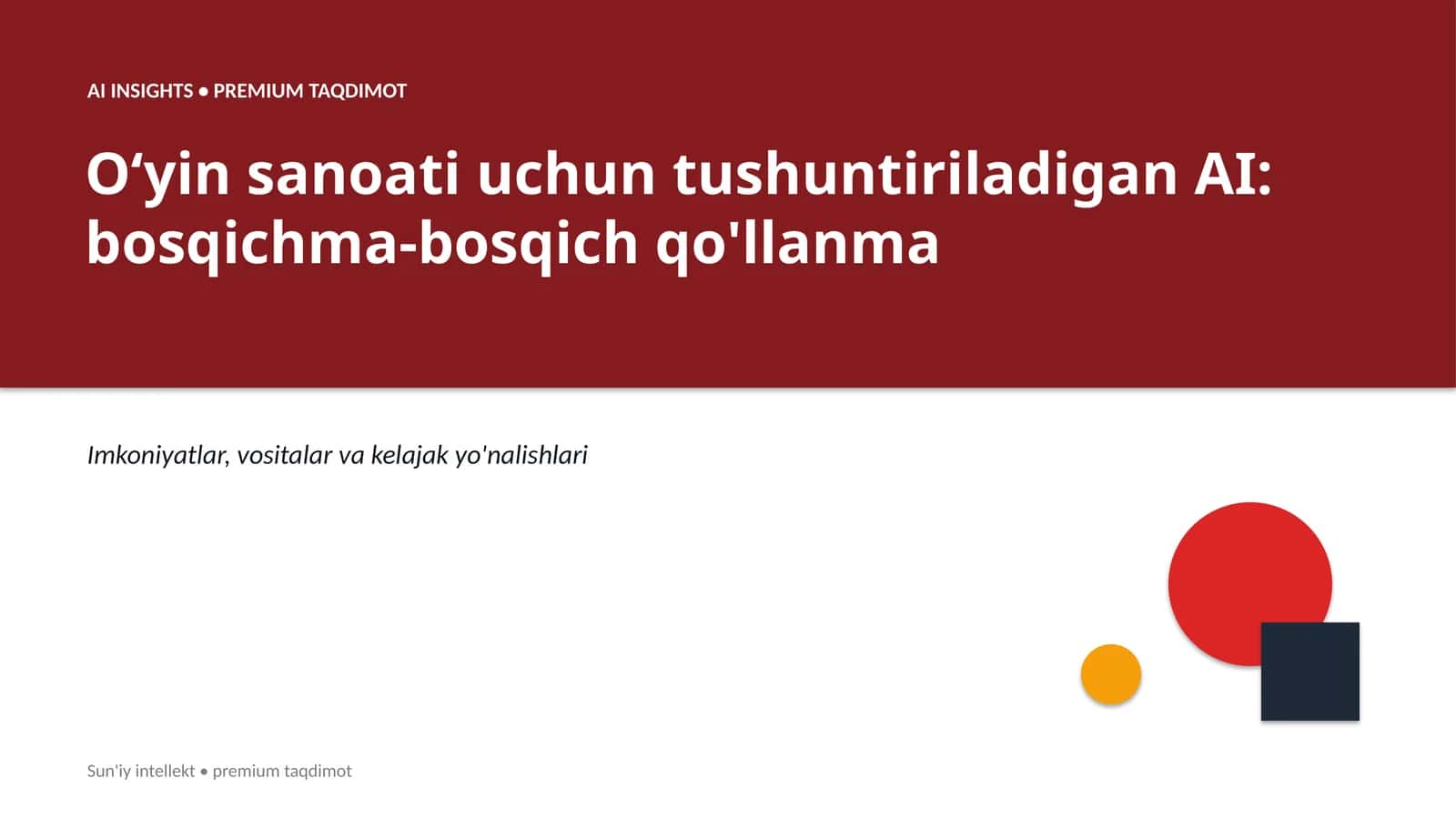 Oʻyin sanoati uchun tushuntiriladigan AI: bosqichma-bosqich qo'llanma 1