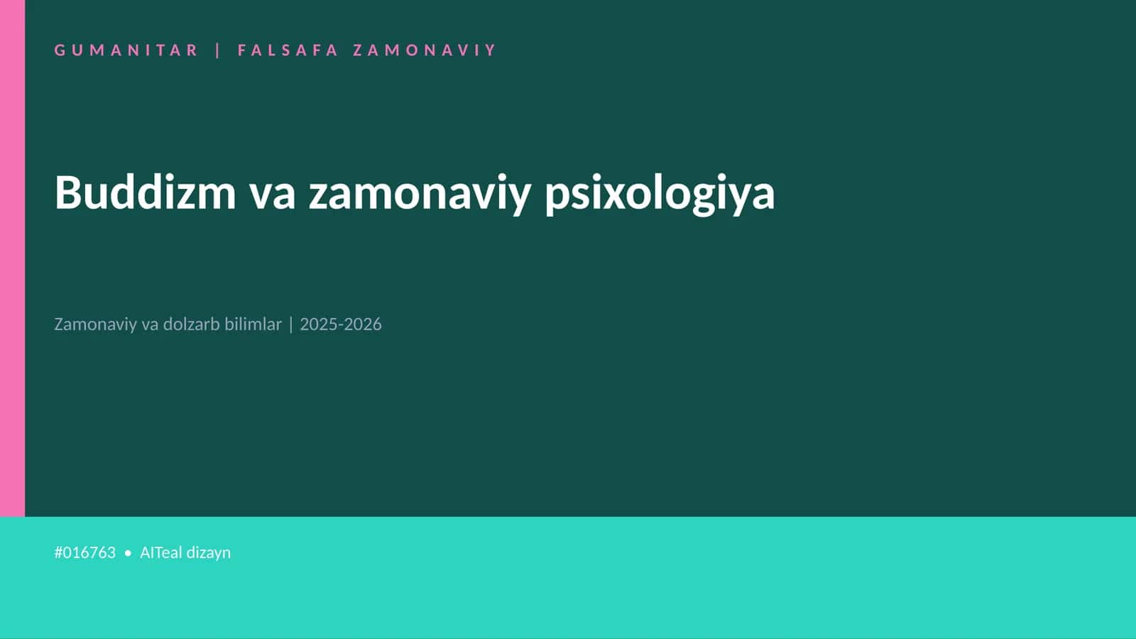 Buddizm va zamonaviy psixologiya 1