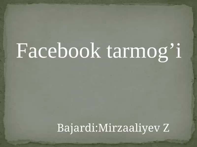 Facebook 1